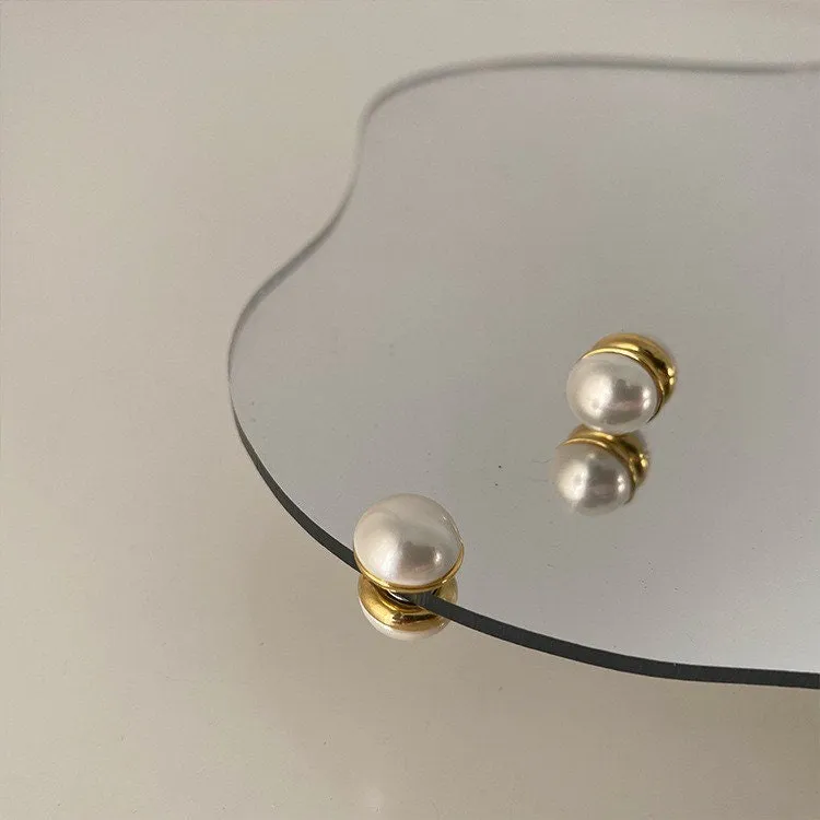 Magnetic Pearl Earrings Clip on Pearl Earrings Elegant Dainty