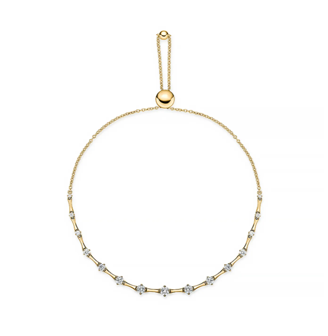 Memoire Cadence Bolo 18K Yellow Gold Diamond Bracelet