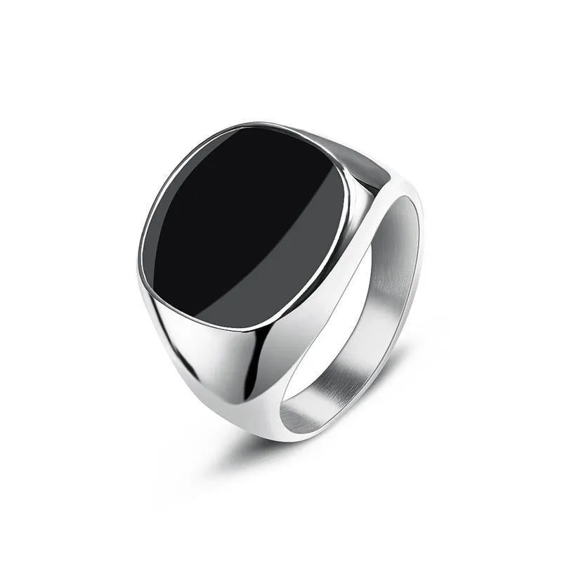 Men's Rock Smooth Ring