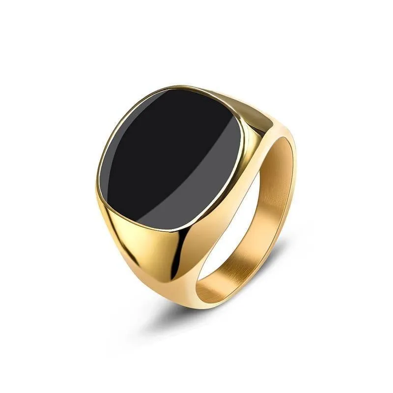 Men's Rock Smooth Ring