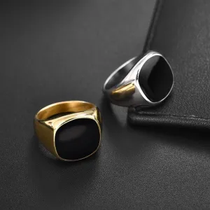Men's Rock Smooth Ring
