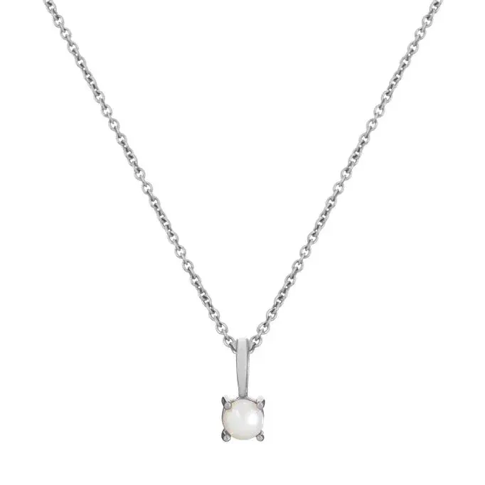 Mini Birthstone Necklace Sterling Silver