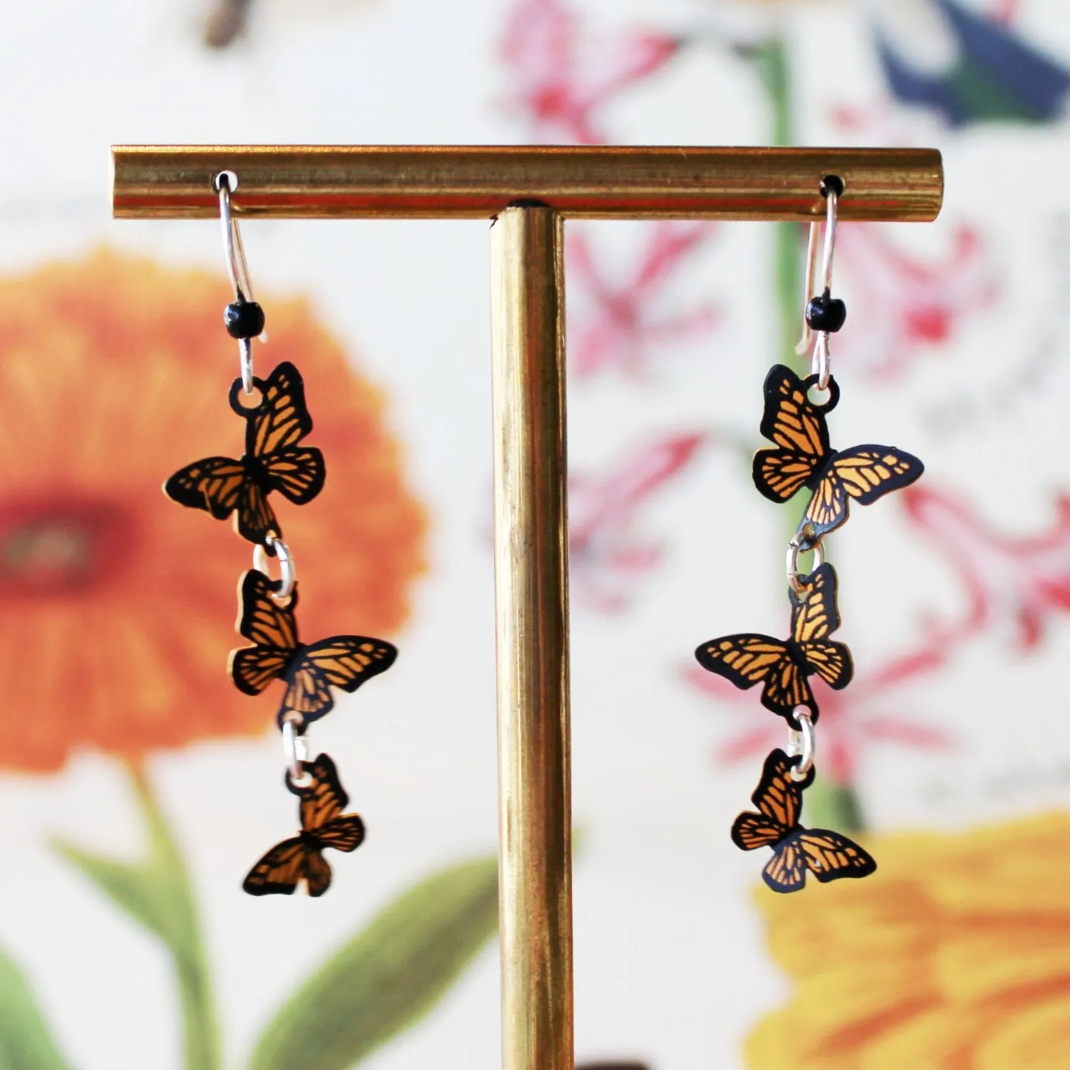 Monarch Kaleidoscope Butterfly Earrings