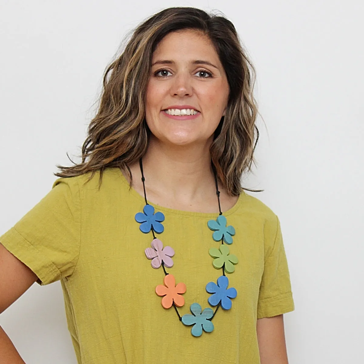 Multi Color Flower Power Necklace