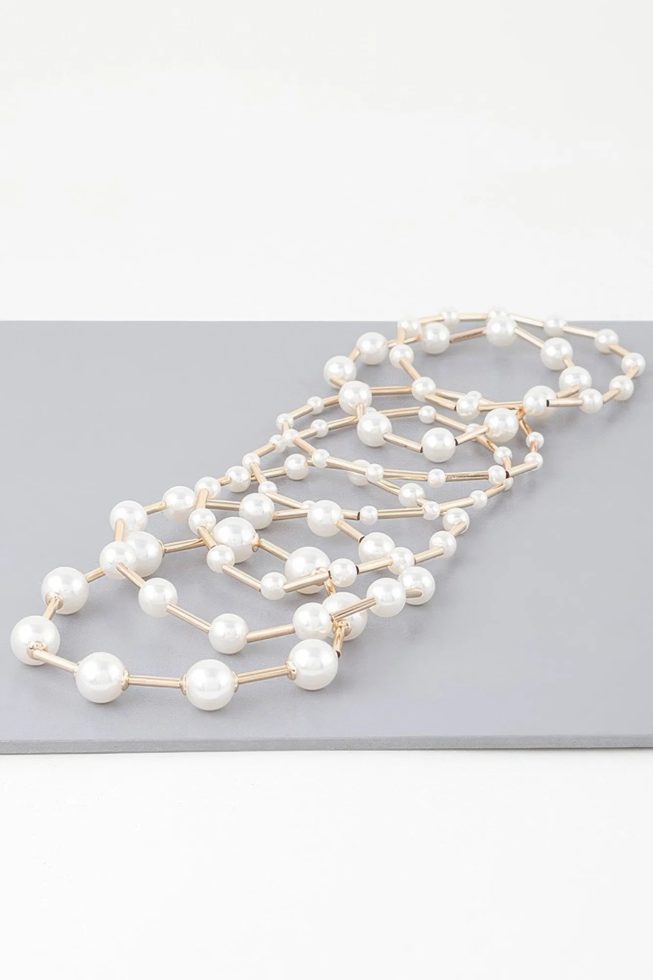 Multi Pearl Wire Bracelet