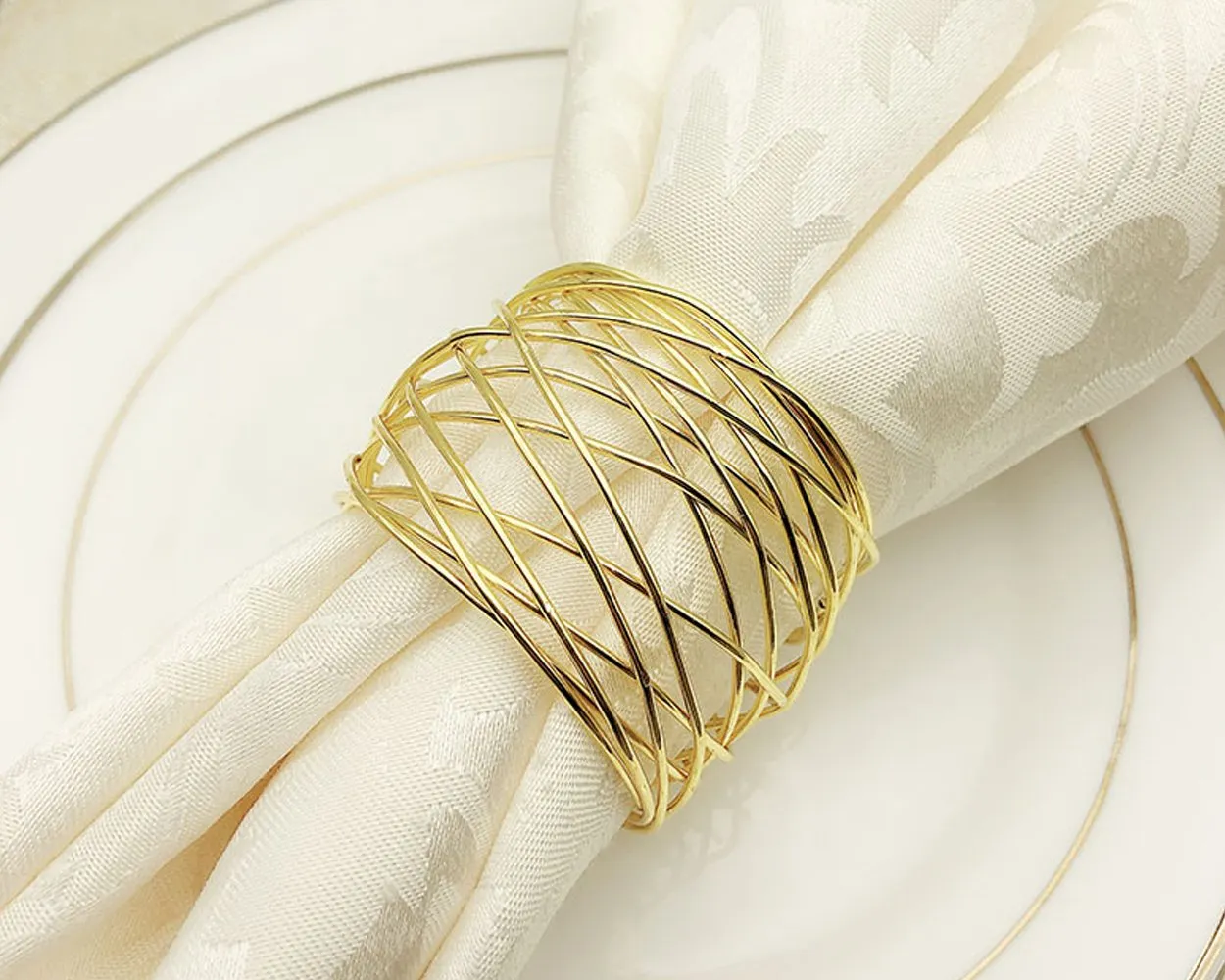 Napkin Rings 12 Pieces Metal Napkin Ring Holders