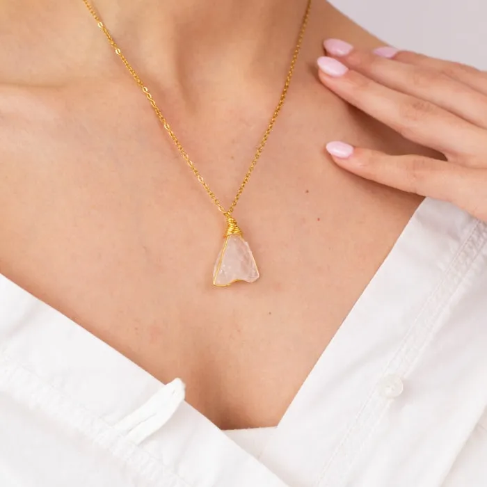 Necklace Cage Natural Stones