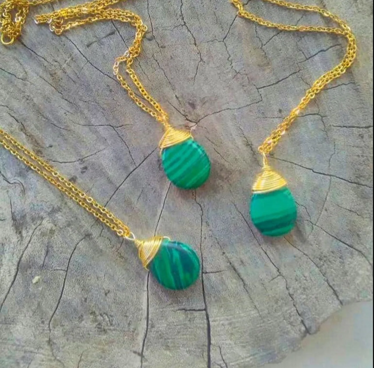 Necklace Cage Natural Stones