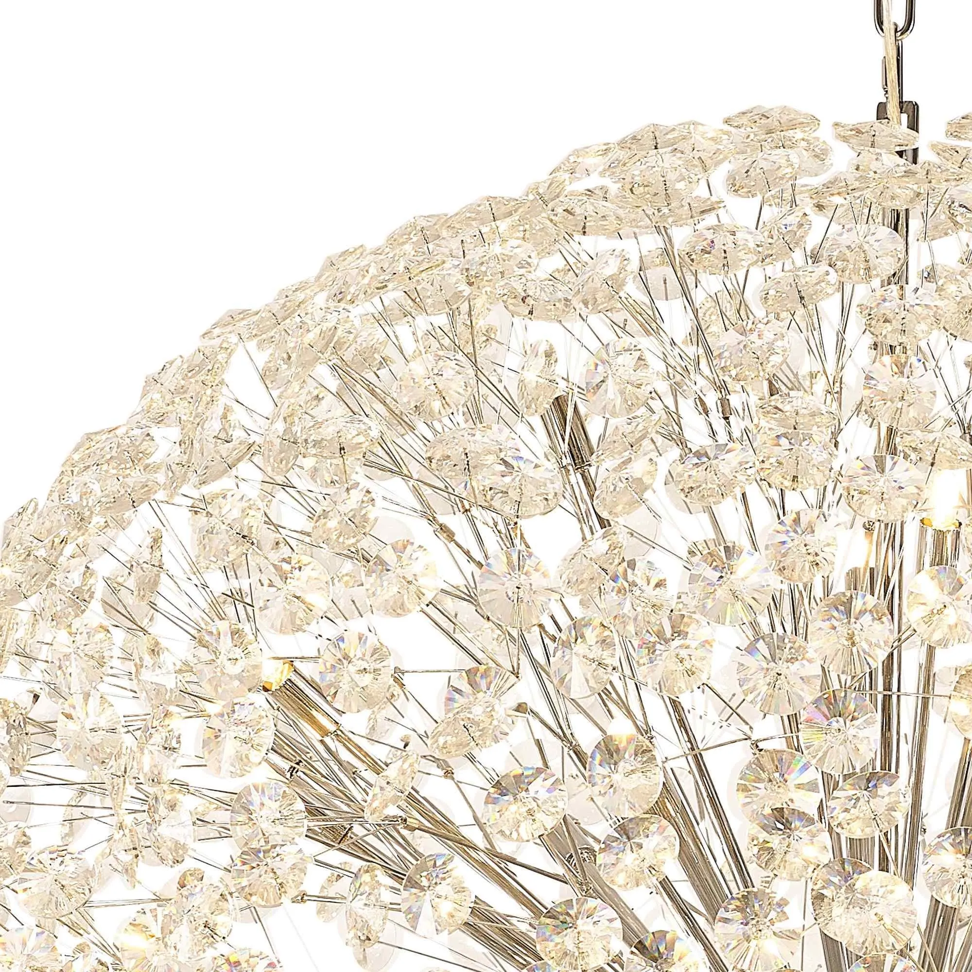 Nelson Lighting NL99789 Paris 64 Light Pendant Polished Chrome Crystal