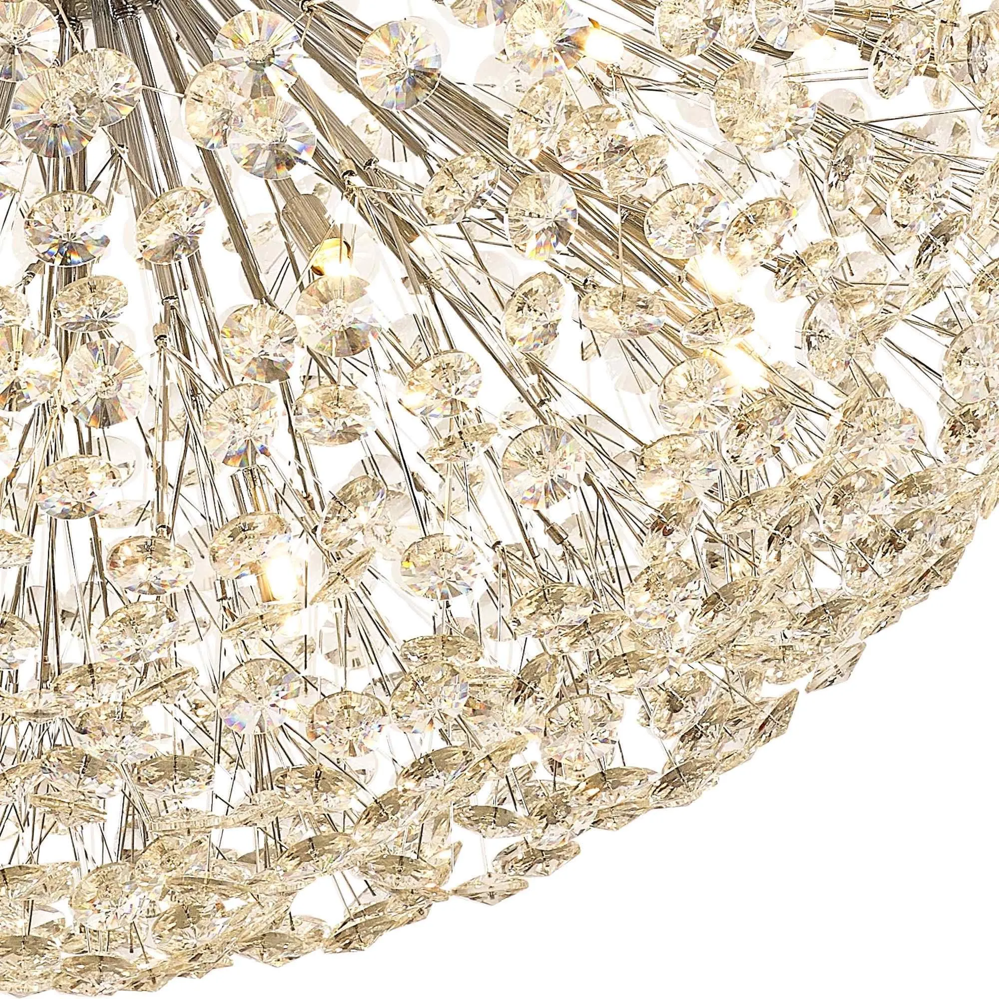 Nelson Lighting NL99789 Paris 64 Light Pendant Polished Chrome Crystal