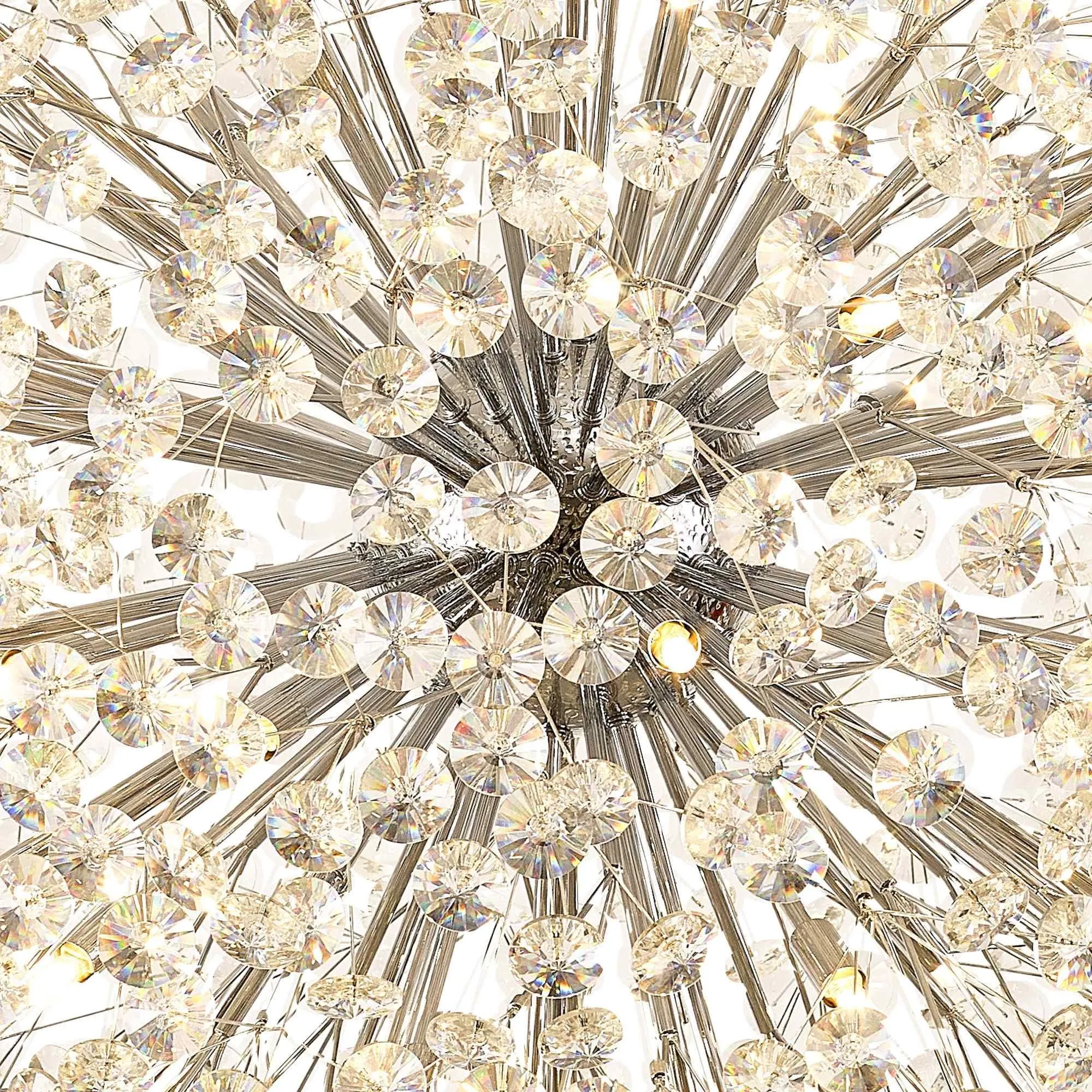 Nelson Lighting NL99789 Paris 64 Light Pendant Polished Chrome Crystal