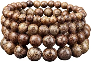 New 2026 Hot Men Prayer Bracelets 6 8 10 12 Mm Natural Wood Beads Stretch & Bangles Women Wooden Yoga Meditation Jewelry Fashion Trendy Accessories Creative Gift