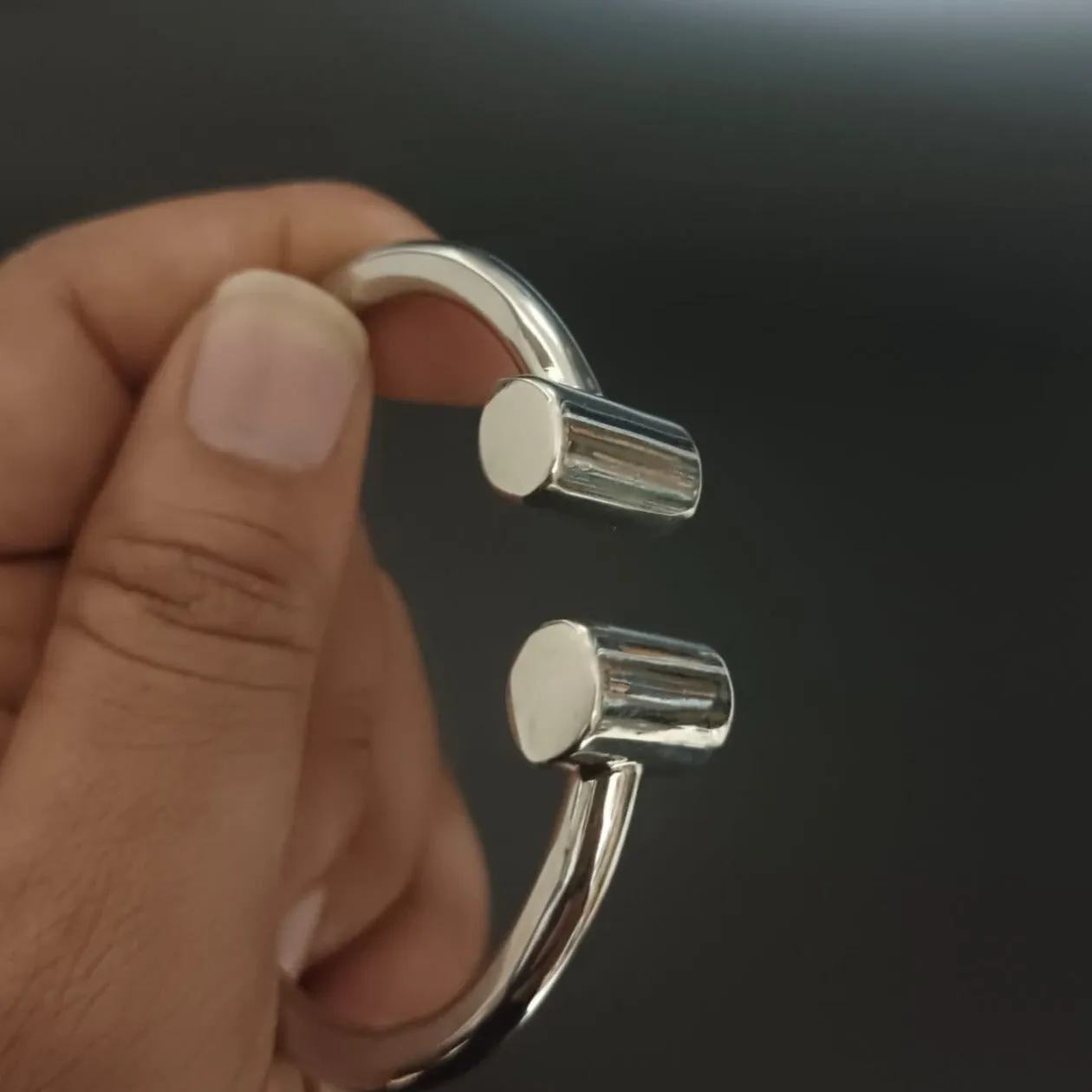 New silver cuff Kada Bracelet For Men Girl