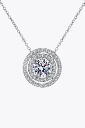 Nice-Looking Round Moissanite Necklace Womens