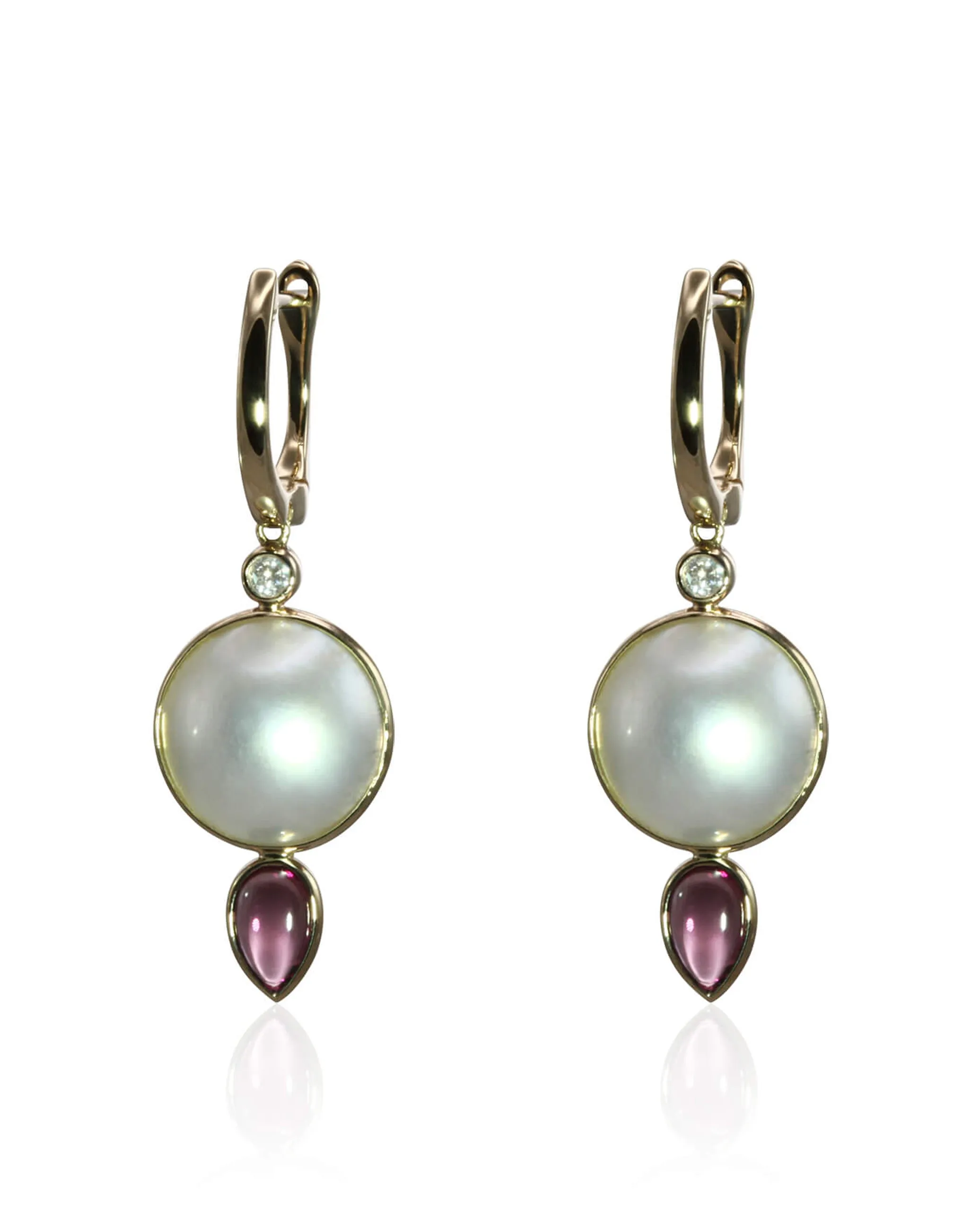 Olivia B. 14K Yellow Gold Mabe Pearl Dangle Earrings