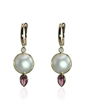 Olivia B. 14K Yellow Gold Mabe Pearl Dangle Earrings