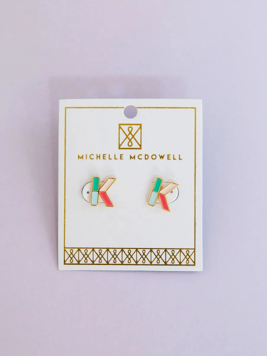 Olivia Luxe Initial Earrings