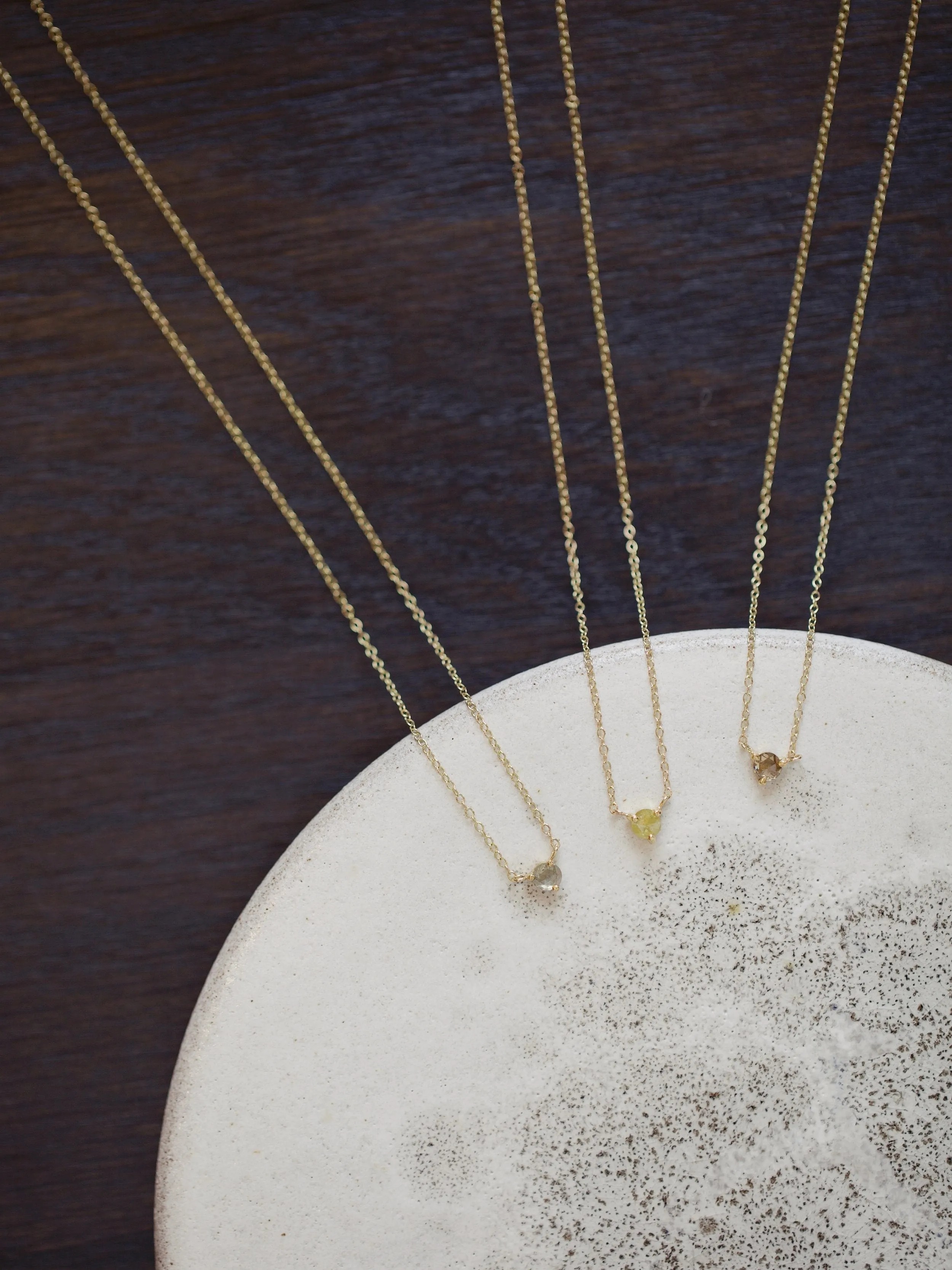 Orb Light Grey Diamond Necklace