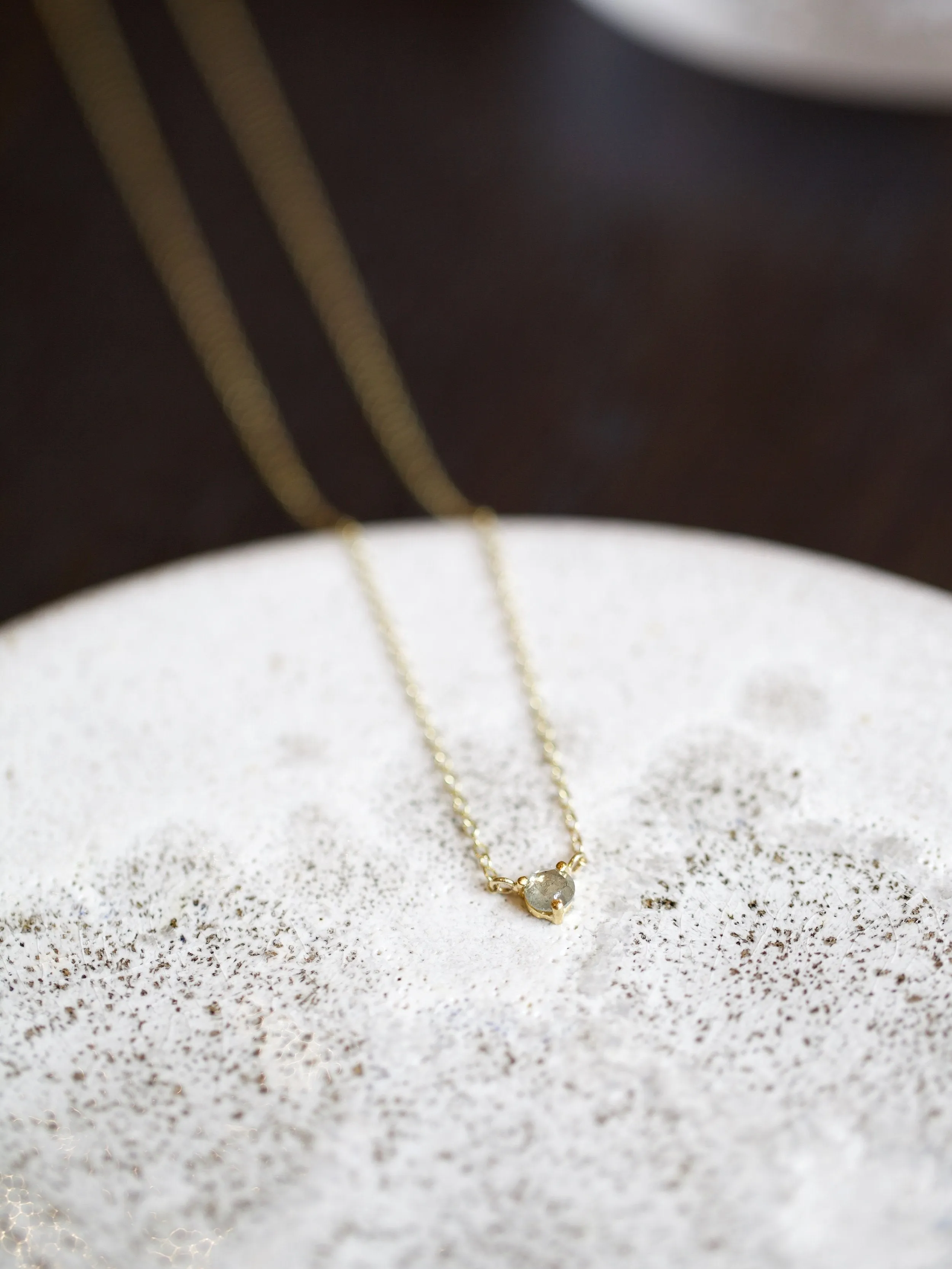 Orb Light Grey Diamond Necklace