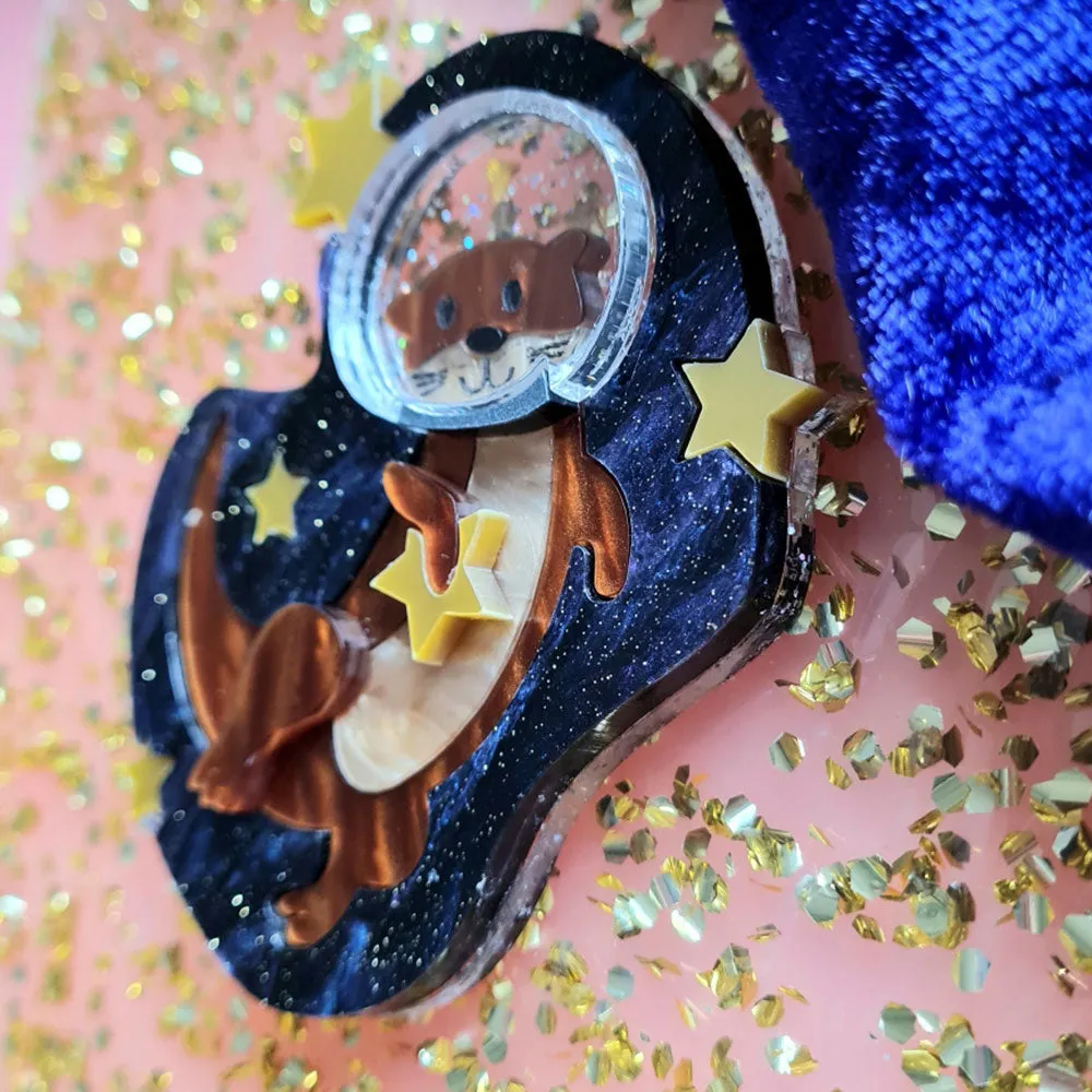 Otter Space Brooch by Cherryloco
