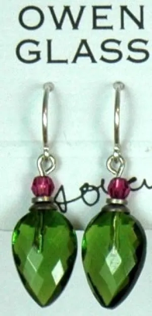 Owen Glass Earrings, Birdsong #10