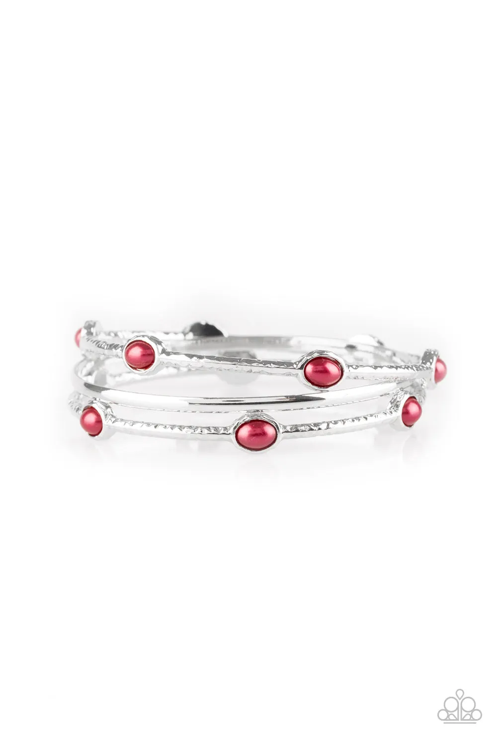 Paparazzi Bangle Belle Red Bangle Bracelet - P9RE-RDXX-067XX