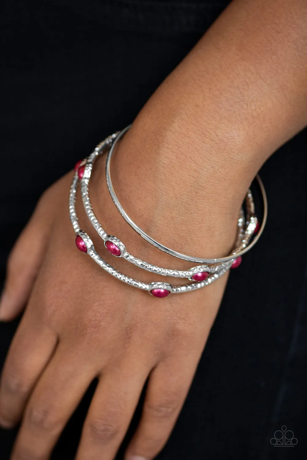 Paparazzi Bangle Belle Red Bangle Bracelet - P9RE-RDXX-067XX
