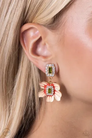 Paparazzi Earring ~ Colorful Clippings - Green
