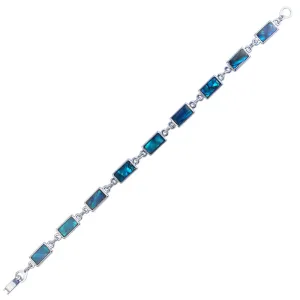Paua Rectangle Linked Bracelet