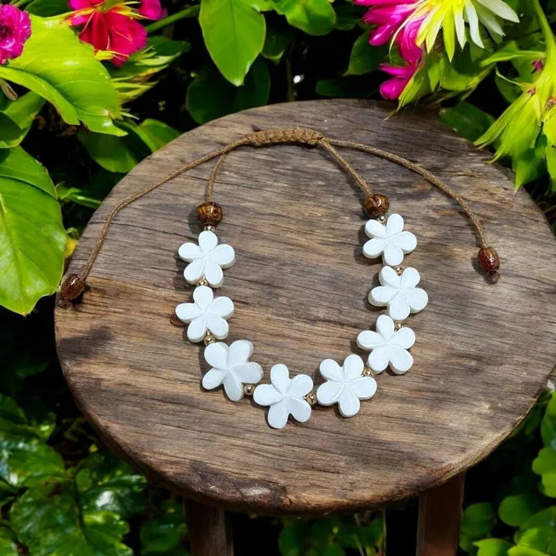 Plumeria Flower Bracelet | Tropical Jewelry