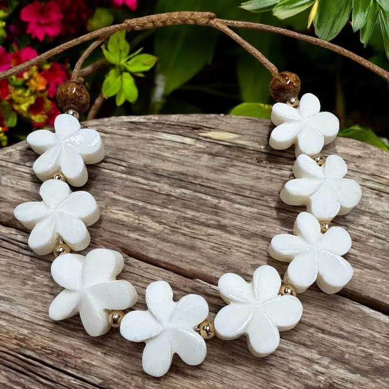 Plumeria Flower Bracelet | Tropical Jewelry