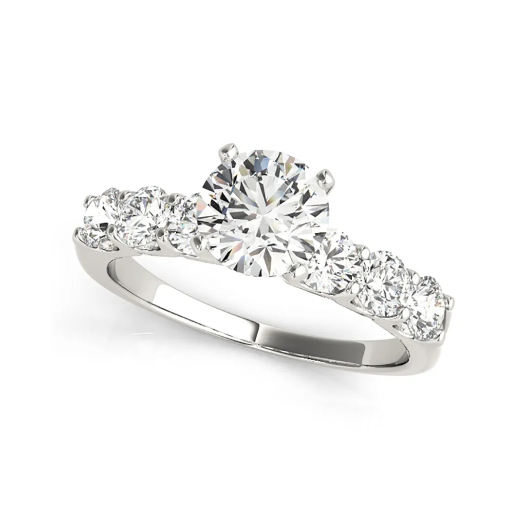 Prong Set Round Diamond Engagement Ring (1.1 CTW)