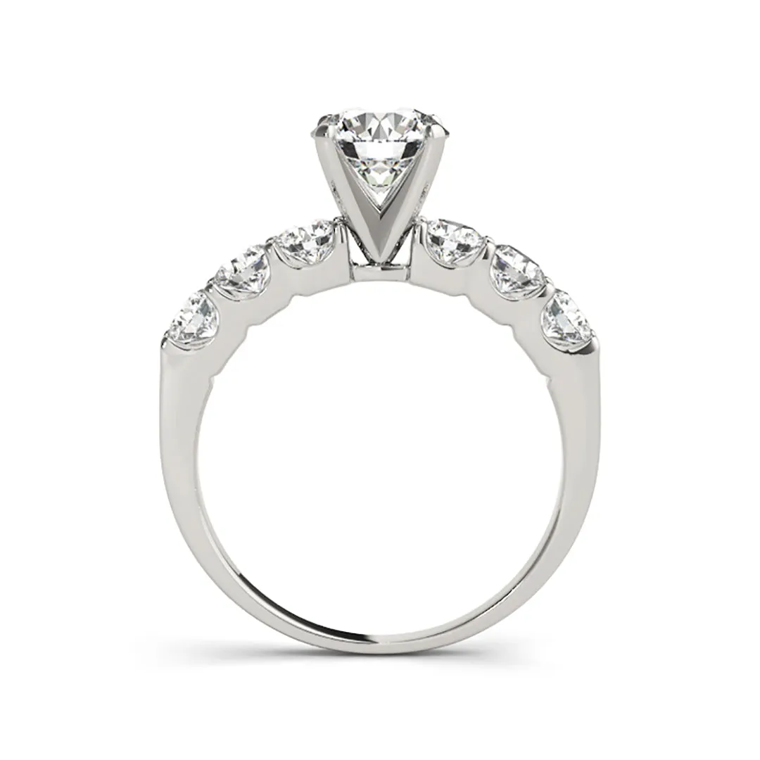 Prong Set Round Diamond Engagement Ring (1.1 CTW)