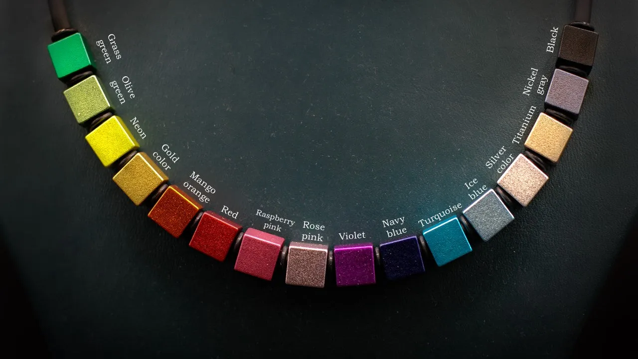 "Colorful aluminum" collection round hanging earrings