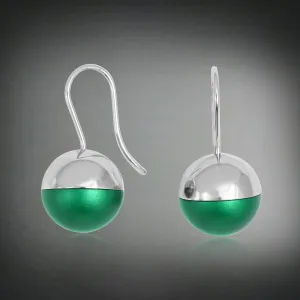 "Colorful aluminum" collection round hanging earrings