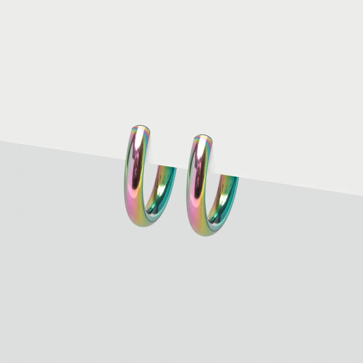 Rainbow Small Clip-On Earrings