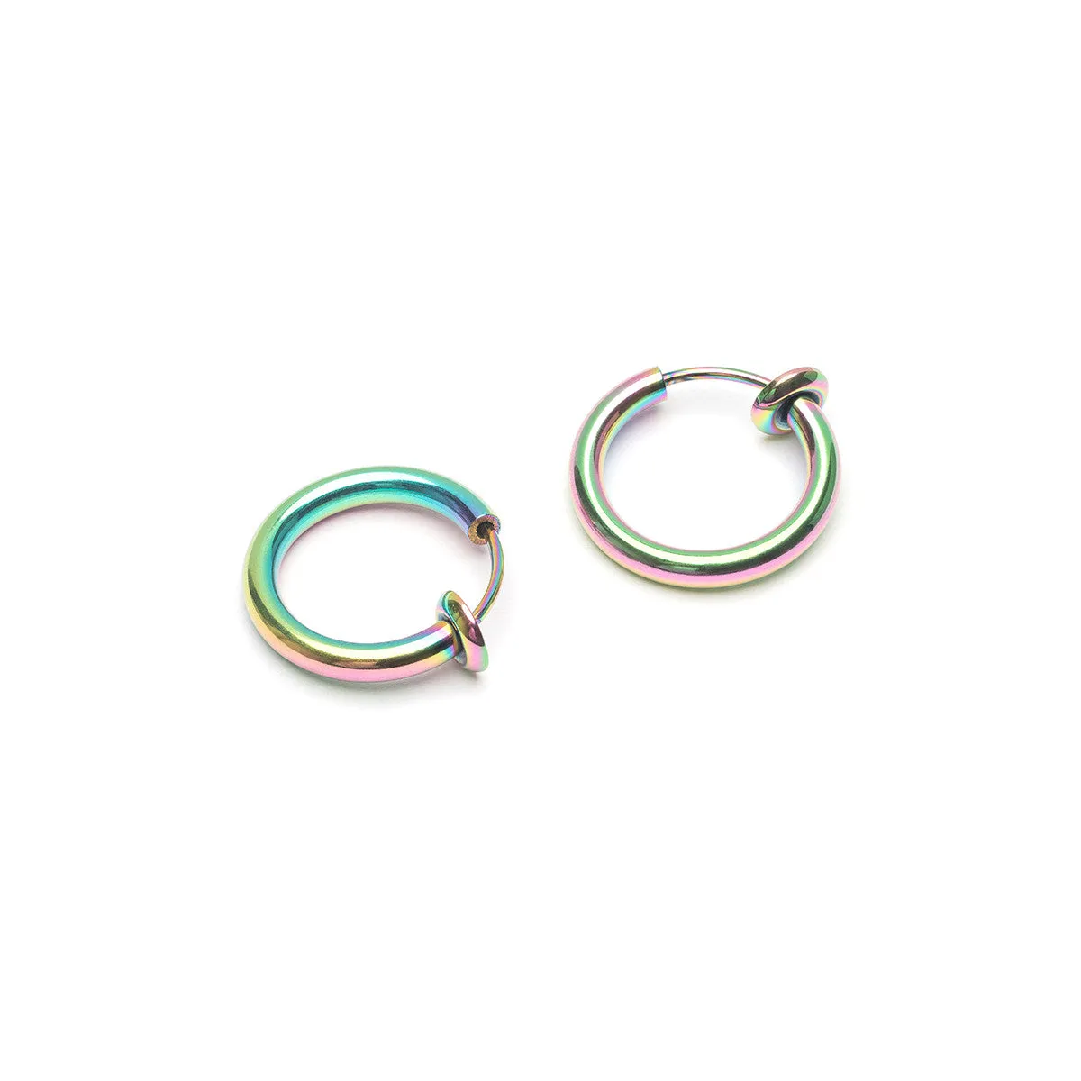 Rainbow Small Clip-On Earrings