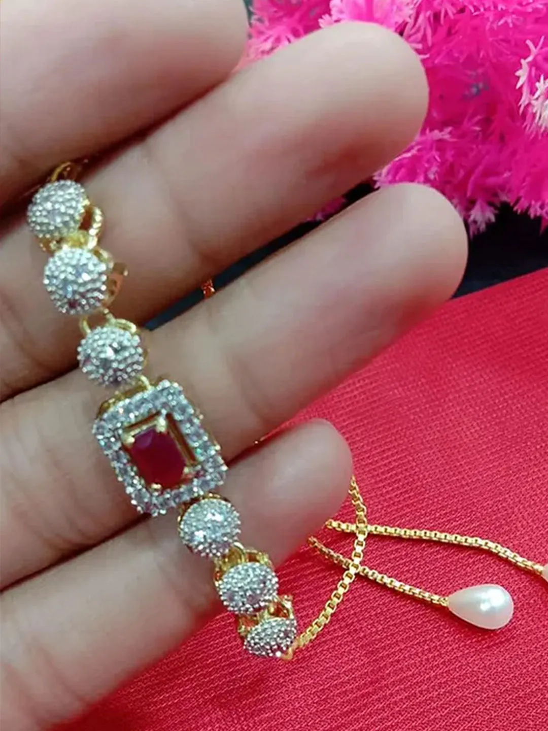 Regal Ruby Elegance Bracelet