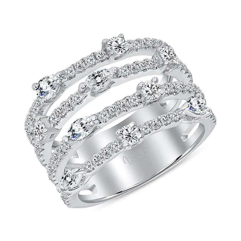 Round & Marquise Diamond Fashion Ring