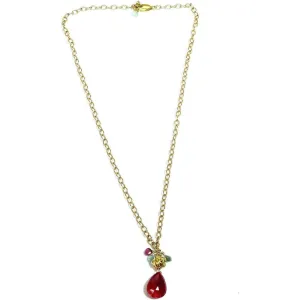 Ruby Drop Necklace