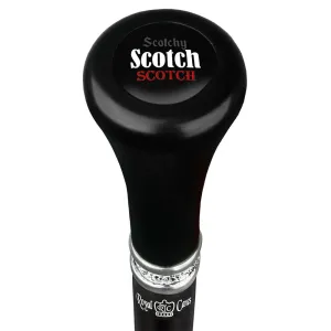 Scotchy Scotch Top Walking Stick w/ Black Beechwood Shaft & Pewter Collar
