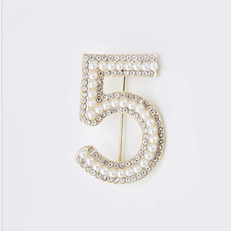 Shimmering Rhinestone Studded Tassel and Pearl Brooch Pins
