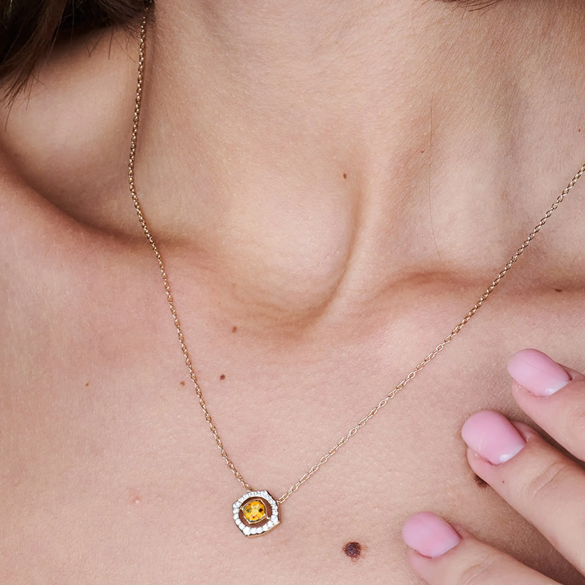 Signature Citrine Birthstone Necklace