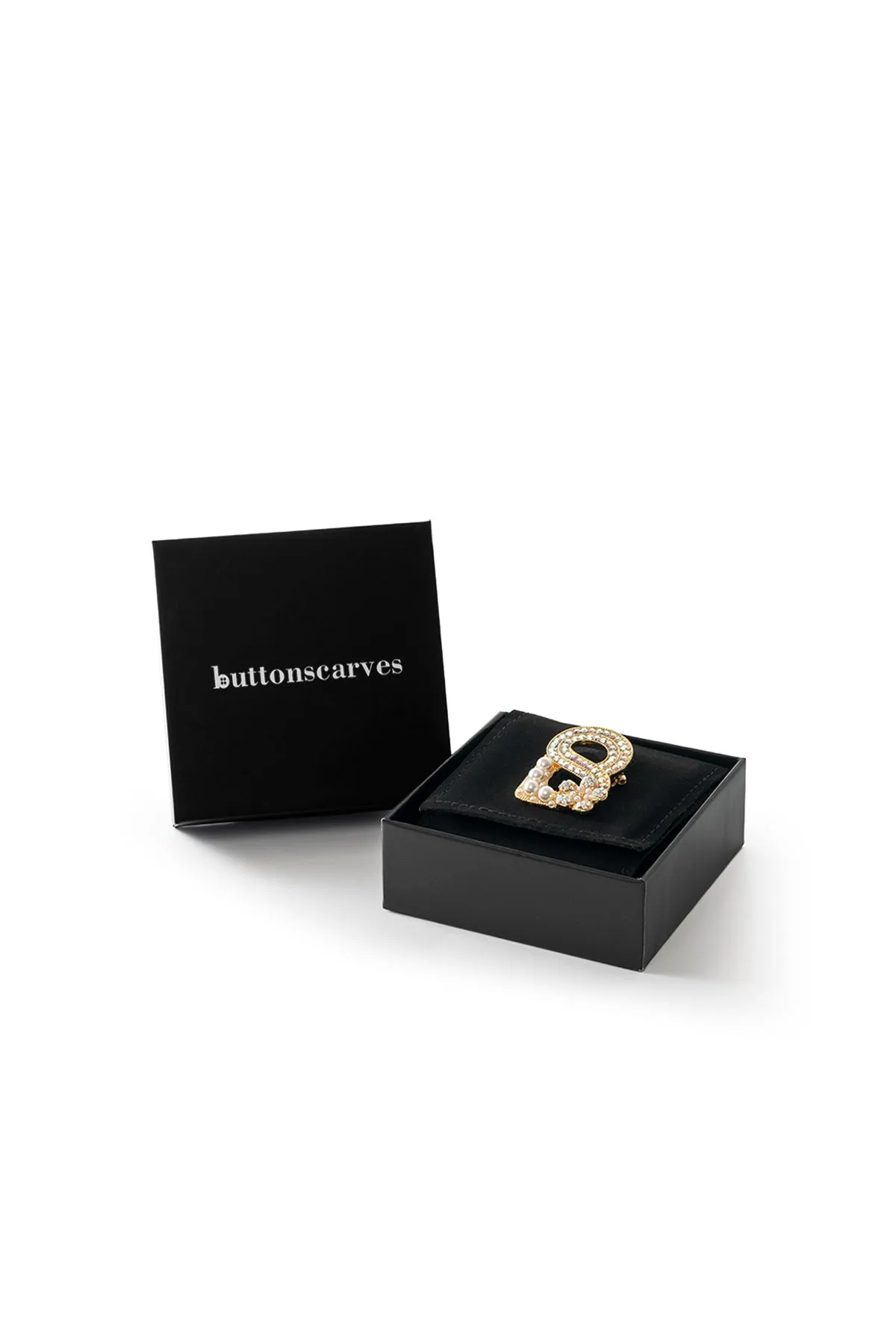 Signature Peony Brooch - Gold