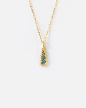 Silk / Blue Green Sapphire Pendant