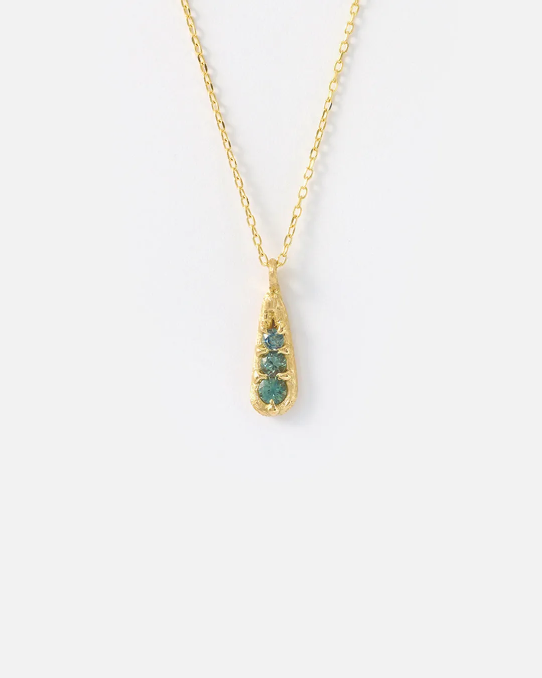 Silk / Blue Green Sapphire Pendant