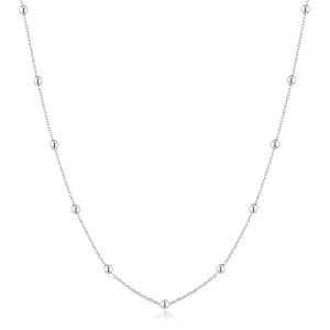Silver Beaded Chain Necklace