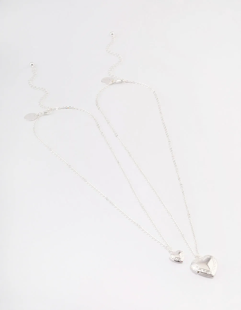 Silver Plated Heart Locket Necklace Pack