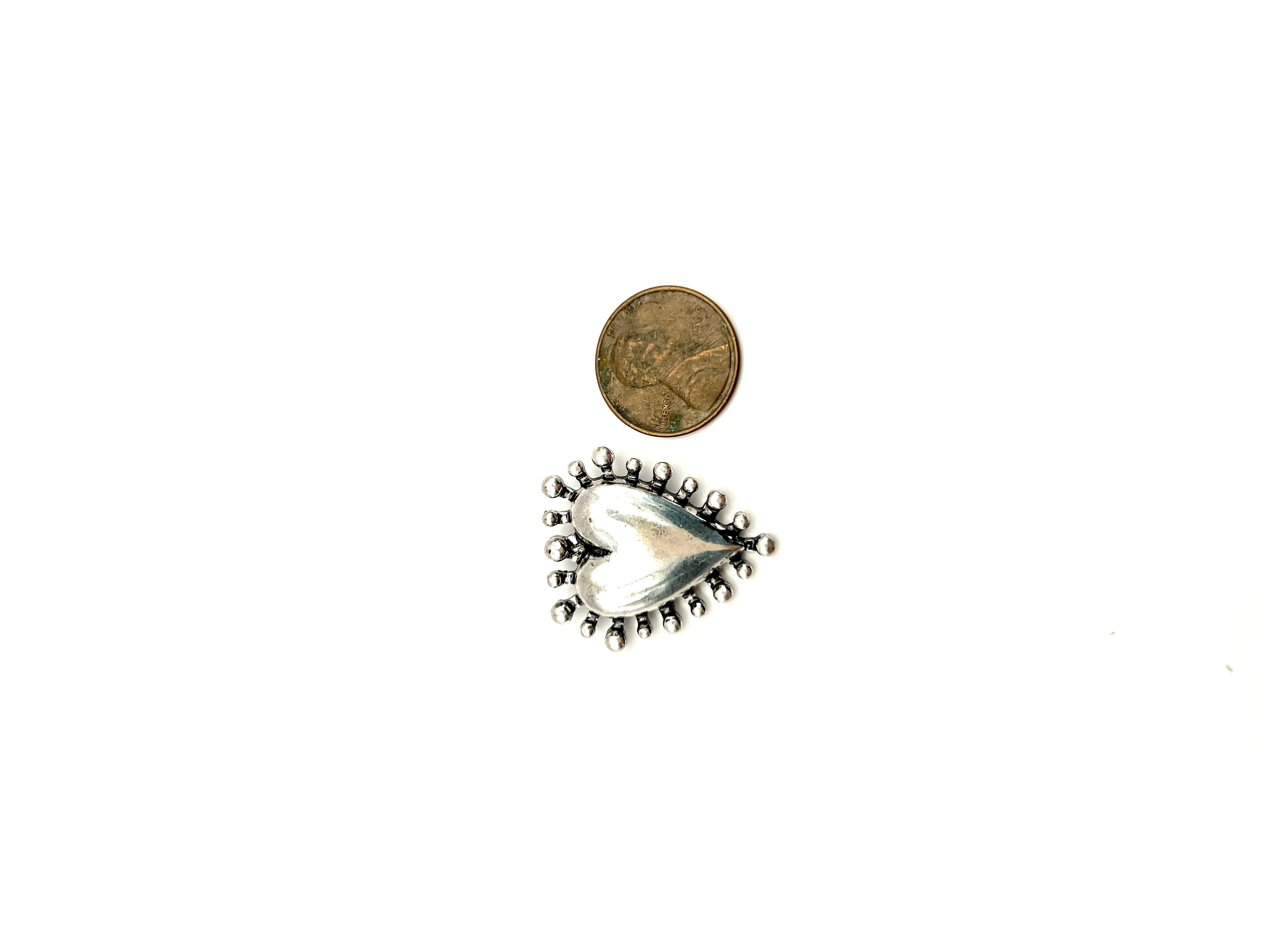 Small Mixed Metal Heart Charm