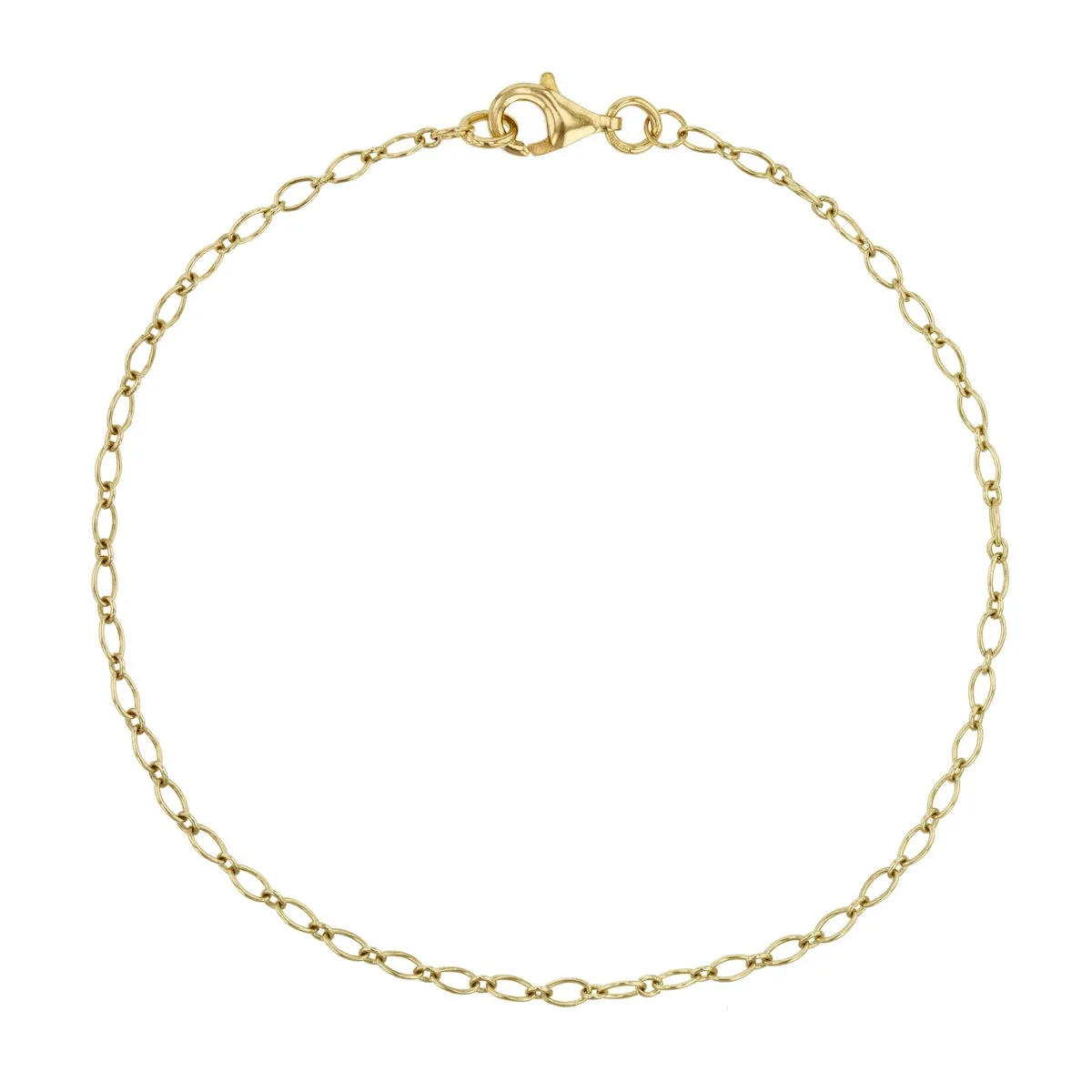 Soleil Collection 2mm Oval Trace Bracelet | 9K Yellow Gold